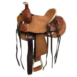 10" DOUBLE T  YOUTH HARD SEAT ROPER STYLE SADDLE