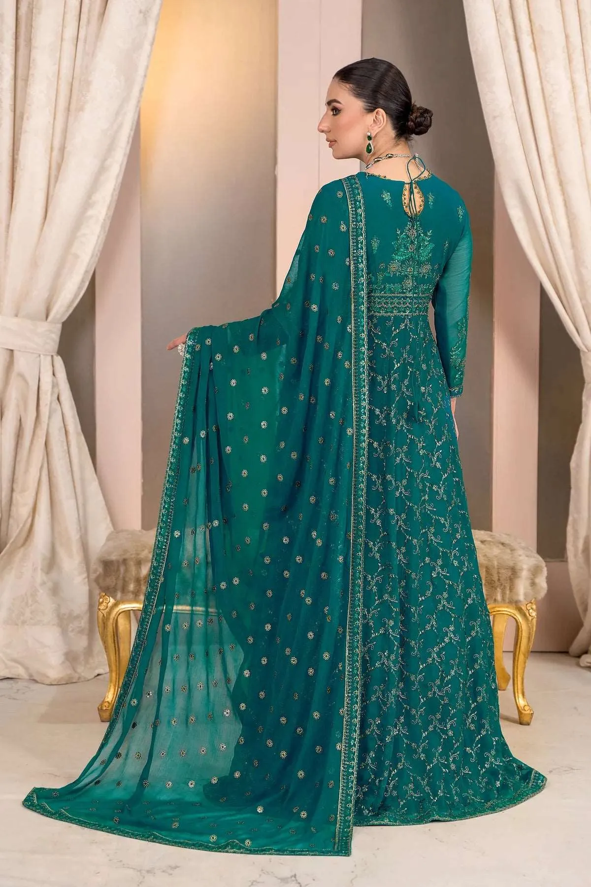 Afreen by Zarif Unstitched 3 Piece Festive Formal Collection'2023-ZA-07-Tropical