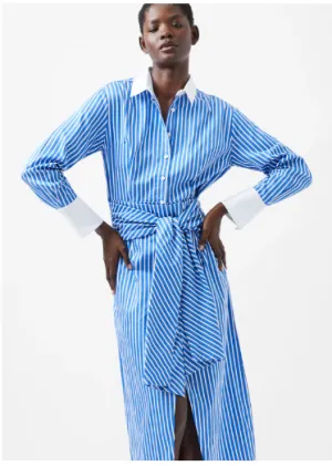 Alexis Shirt Dress - Blue/White