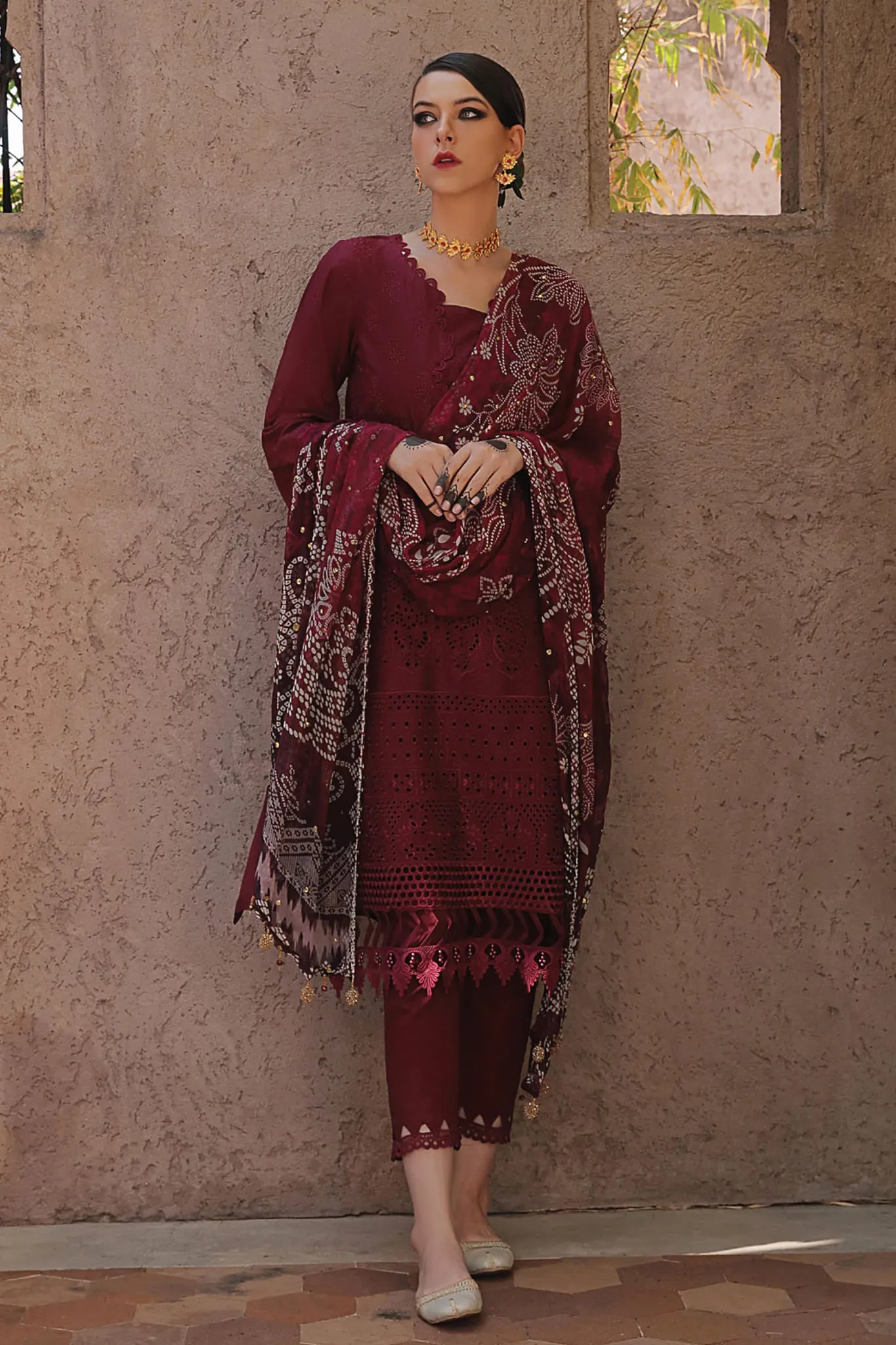 Bazar by Nureh Unstitched 3 Piece Embroidered Chikankari Collection'2023-NDS-80