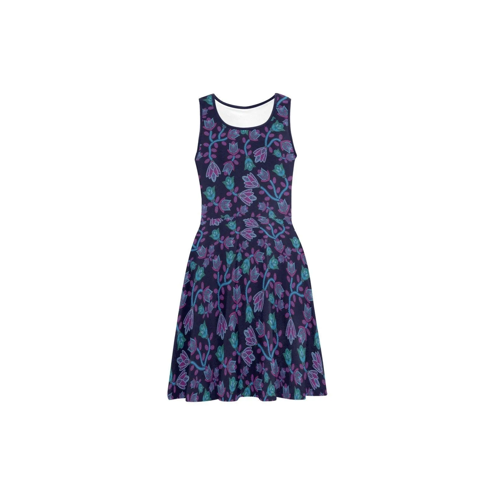 Beaded Blue Nouveau Atalanta Sundress