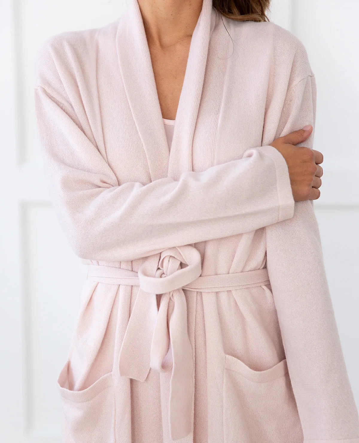 Cashmere Robe Pink Champagne