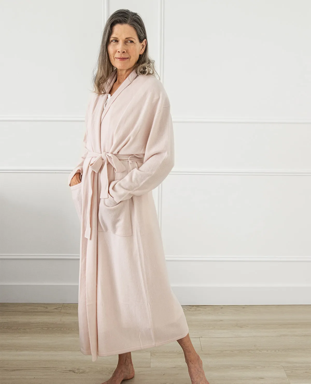 Cashmere Robe Pink Champagne