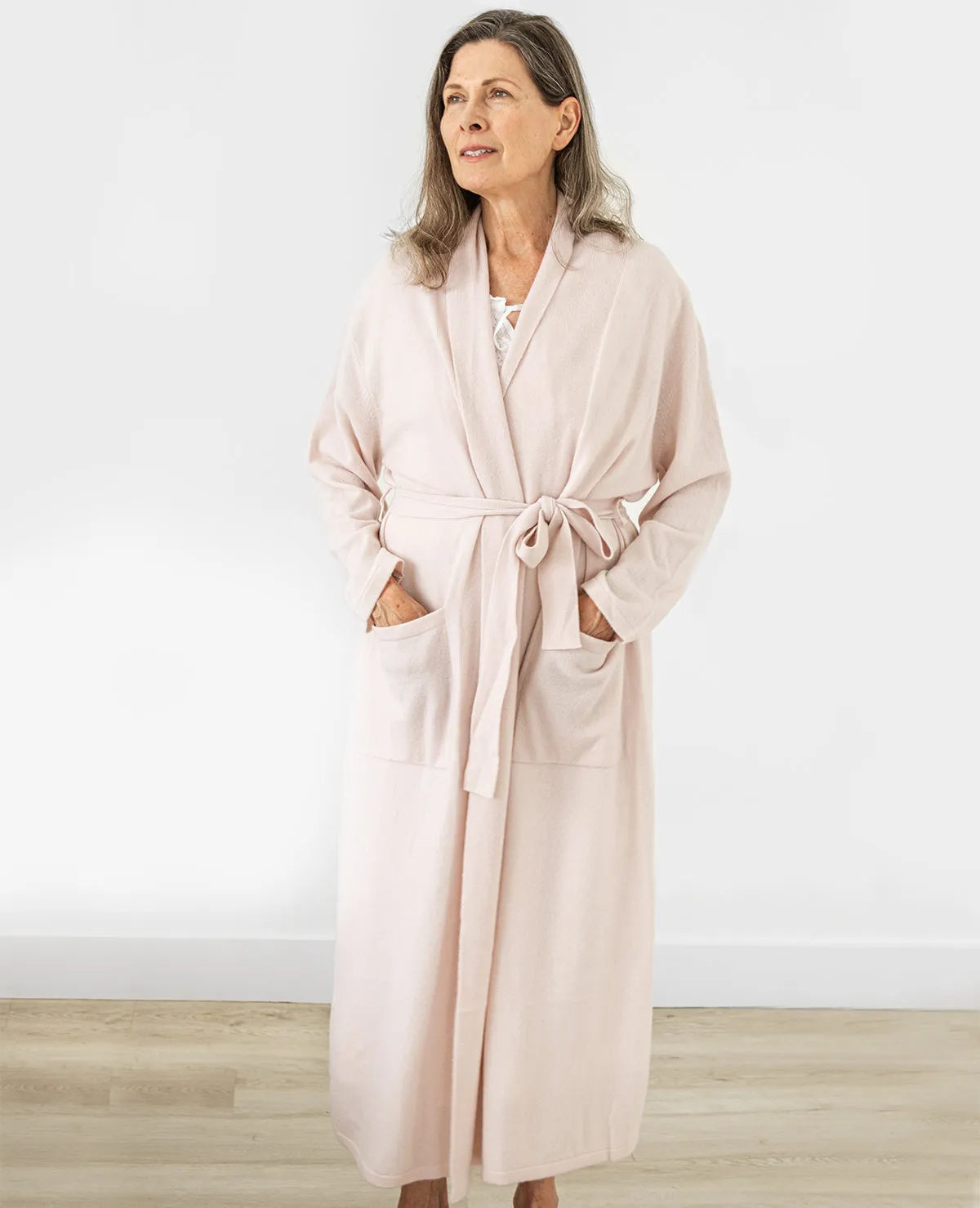 Cashmere Robe Pink Champagne