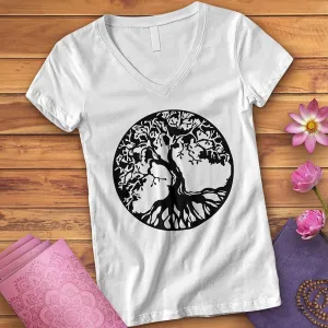 Circle Tree Of Life V-Neck