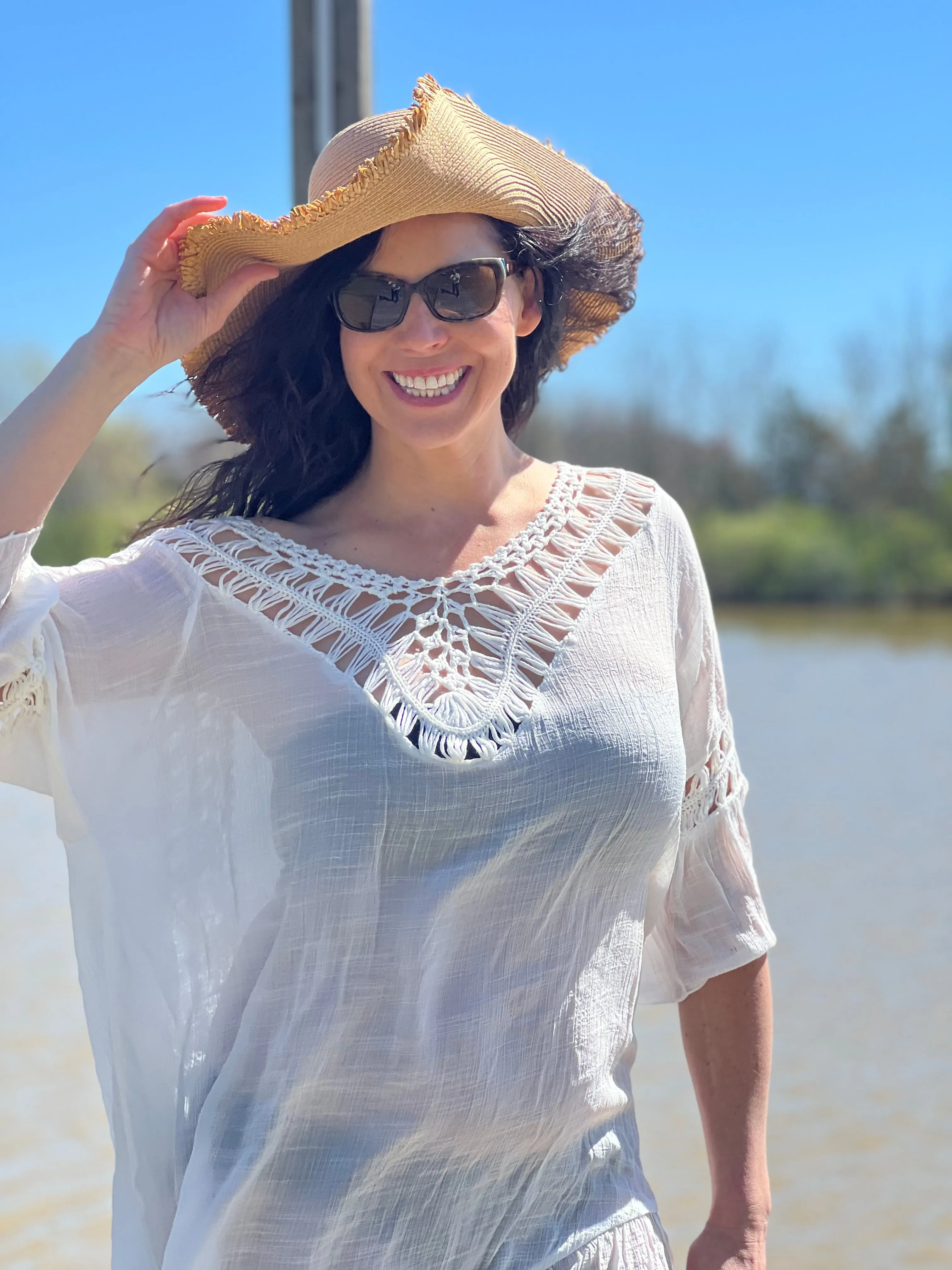 Crochet & Woven Beach Coverups (White)