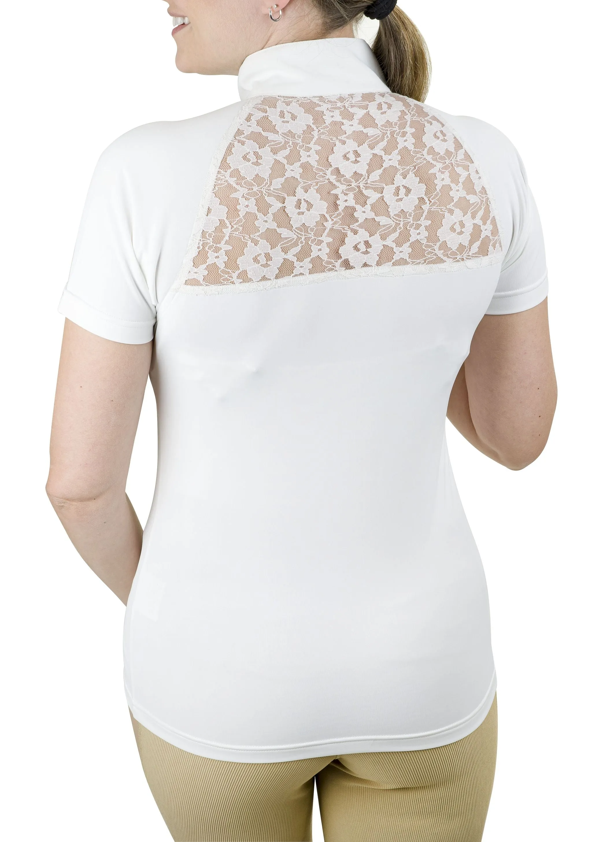 EQUINE COUTURE LADIES MAGDA LACE EQUICOOL SHORT SLEEVE SHOW SHIRT