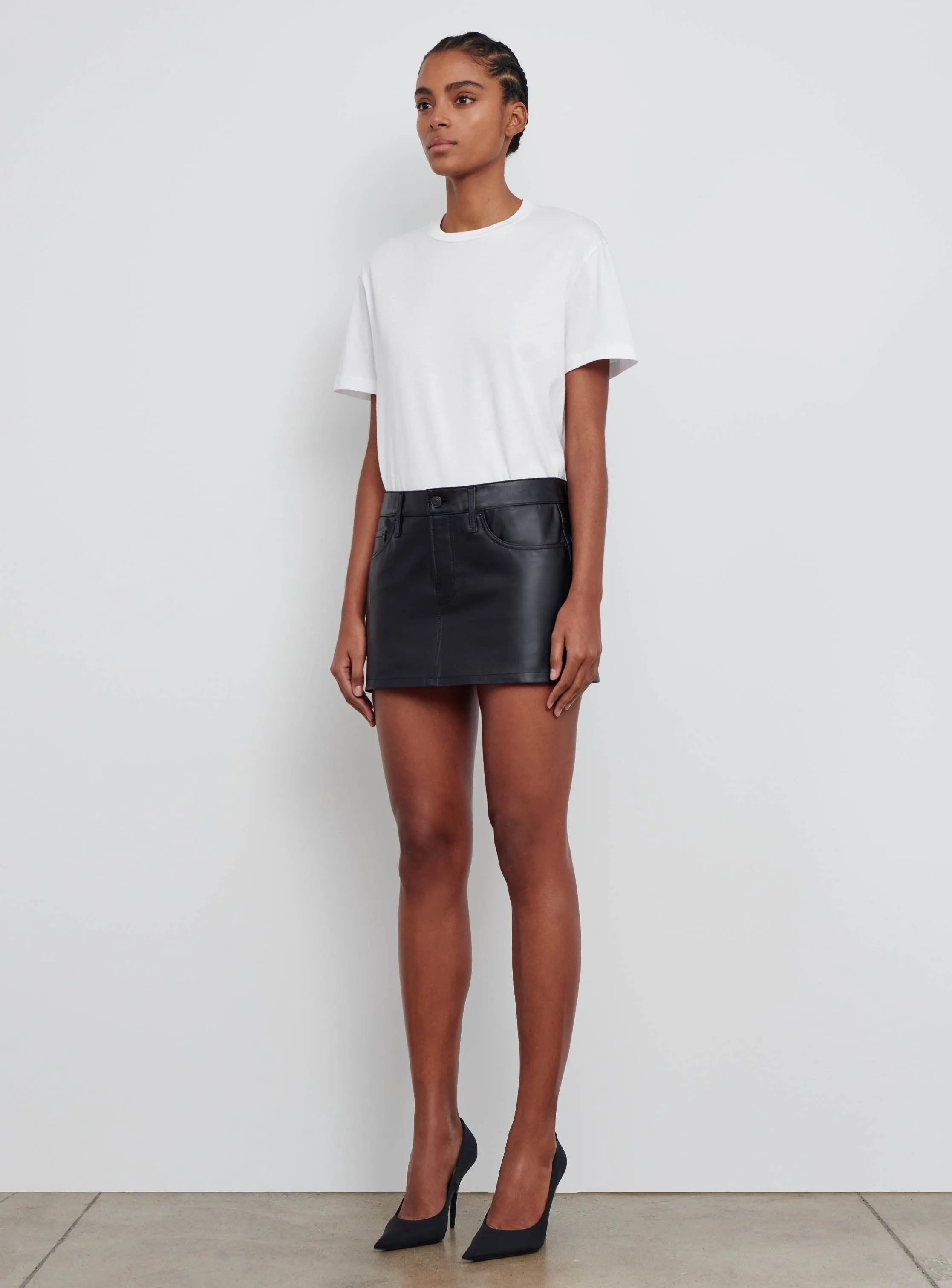 Leather Micro Mini Skirt