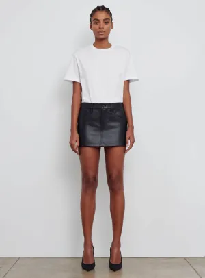 Leather Micro Mini Skirt