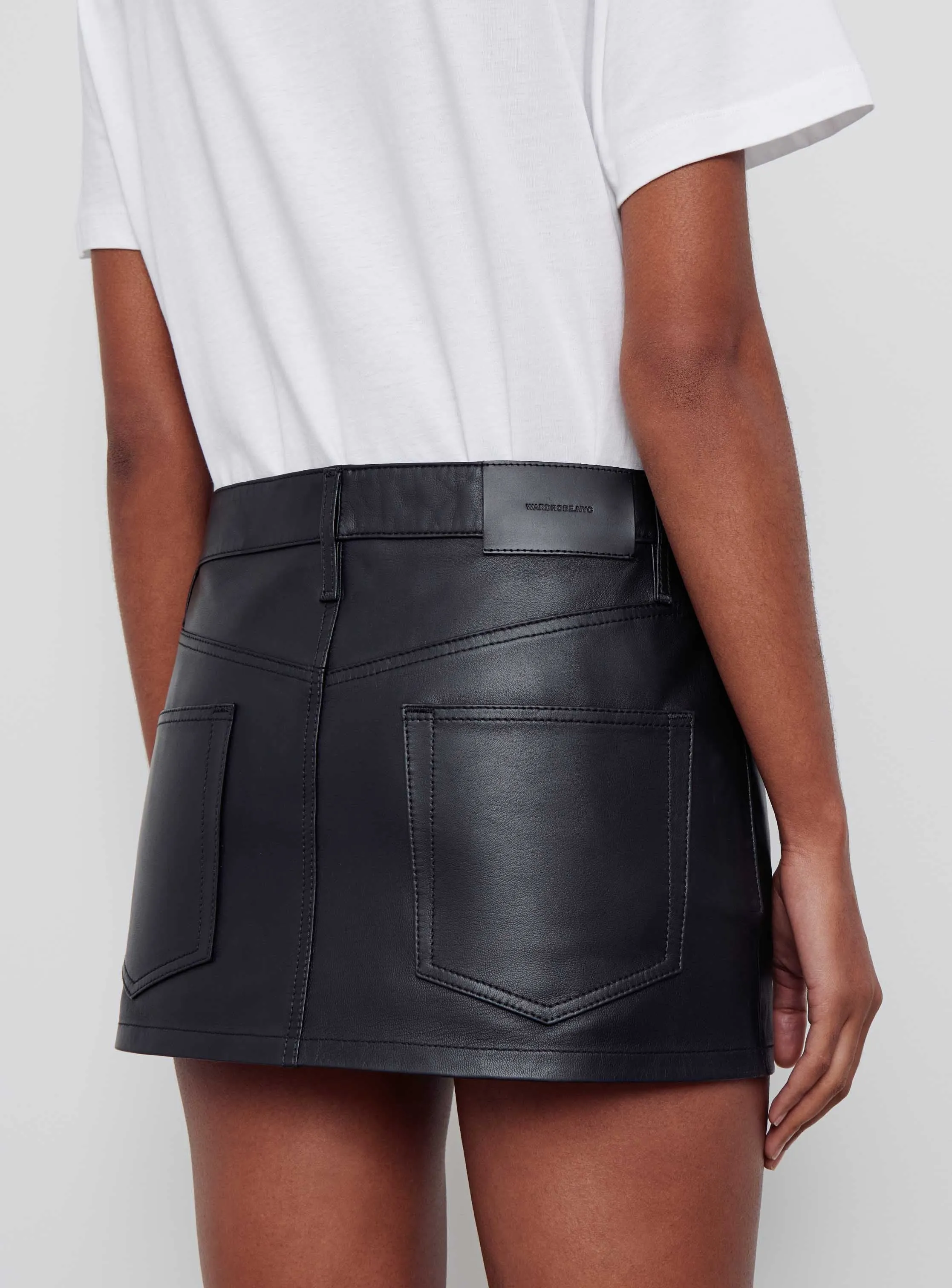 Leather Micro Mini Skirt