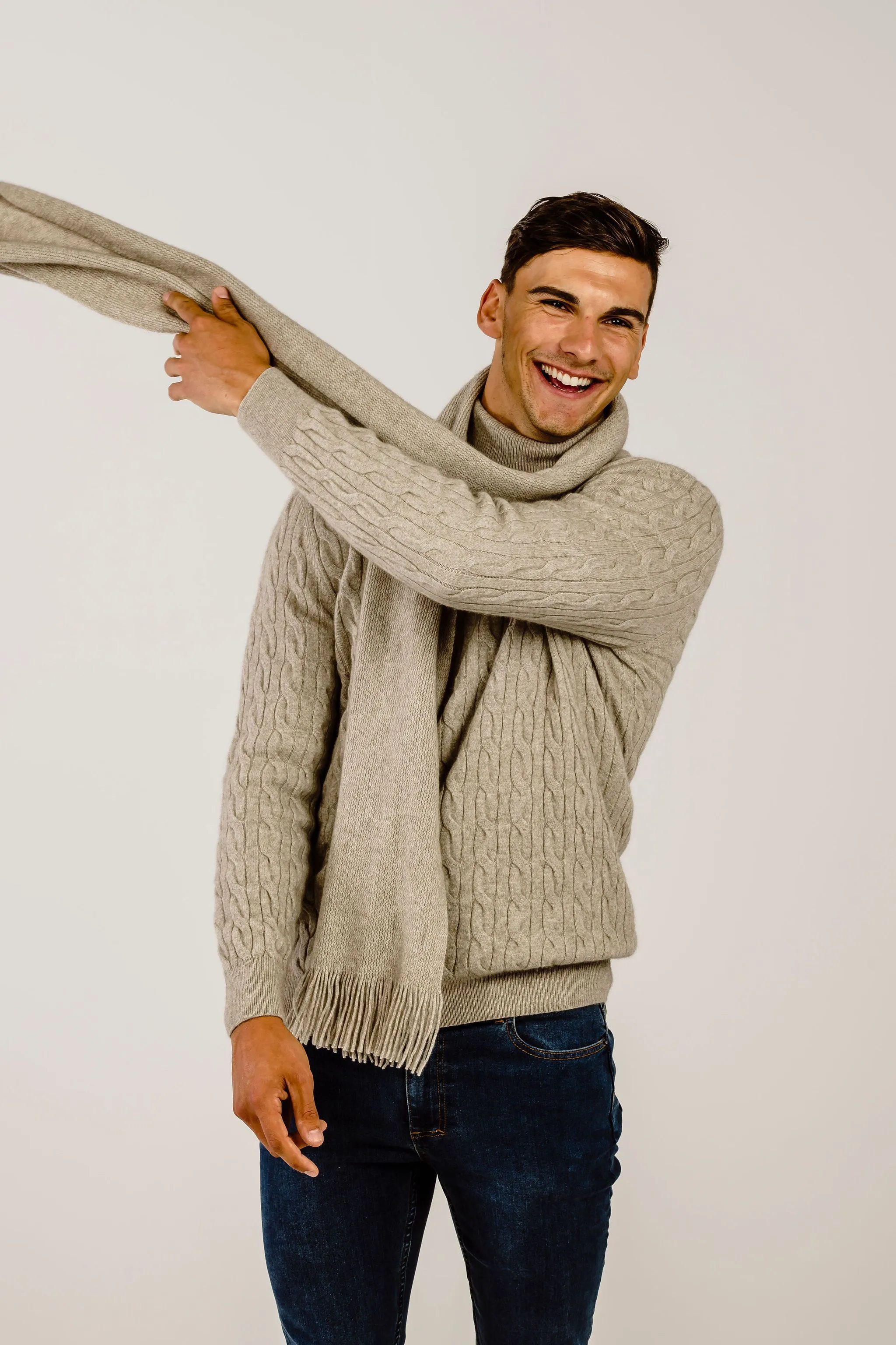 Mahana Cashmere Turtle Cable Sweater