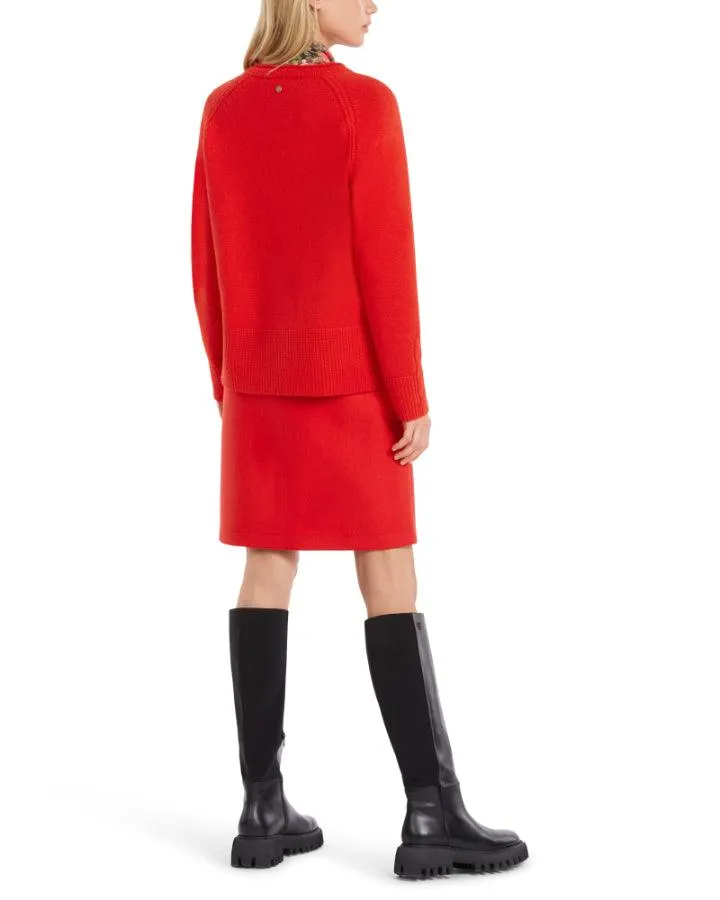 Marc Cain Firey Red Cashmere Blend Pullover