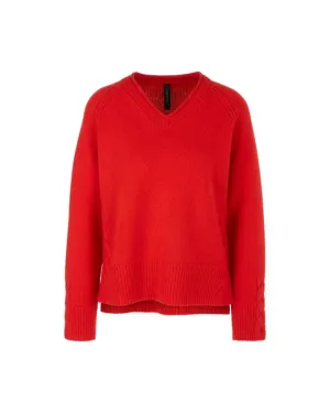 Marc Cain Firey Red Cashmere Blend Pullover