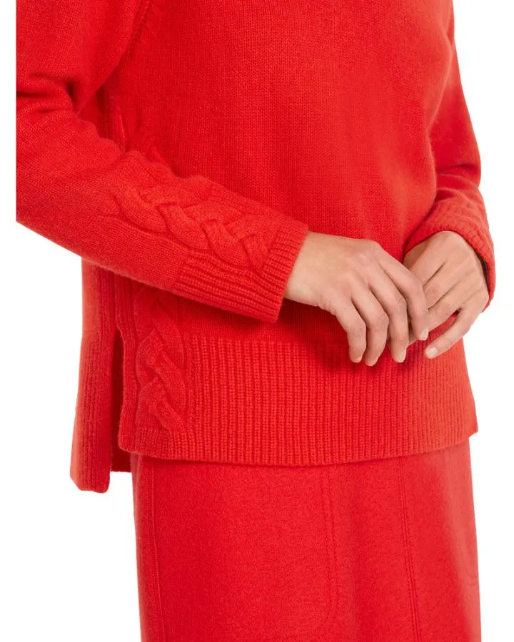 Marc Cain Firey Red Cashmere Blend Pullover