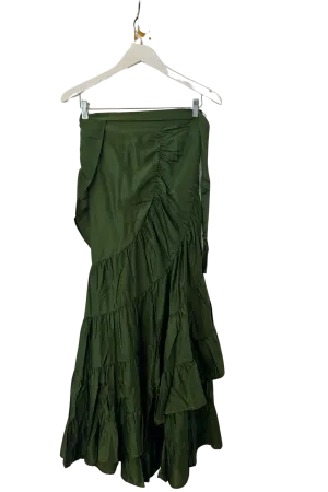 Moss Silk Flamenco Skirt