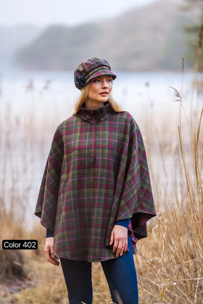 Mucros Weavers Half-Zip Poncho