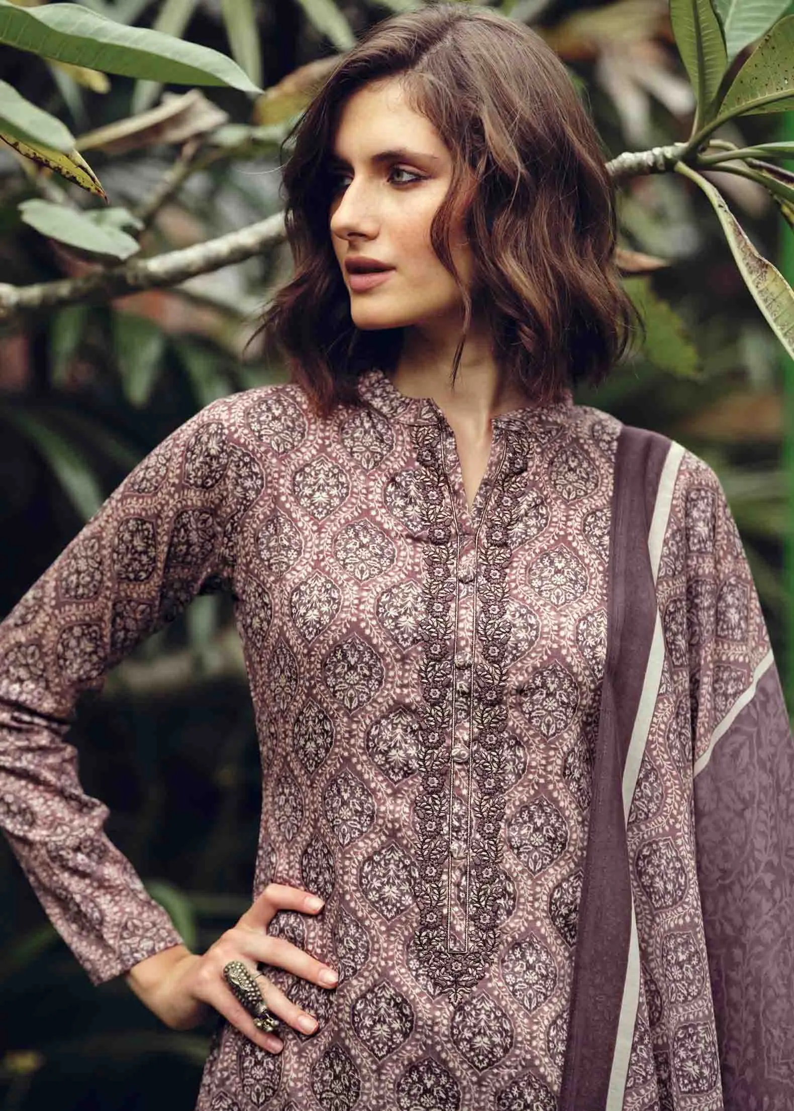 Pure Cotton Silk Unstitched Suit Dress Material with Embroidery