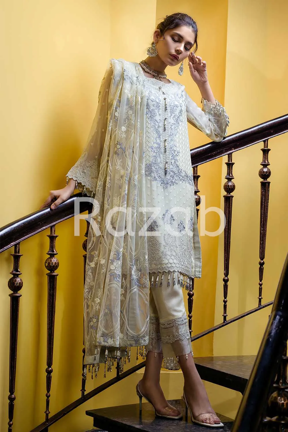 Razab Luxury Chiffon Collection 2019 – THR 1108 Lime Mystique