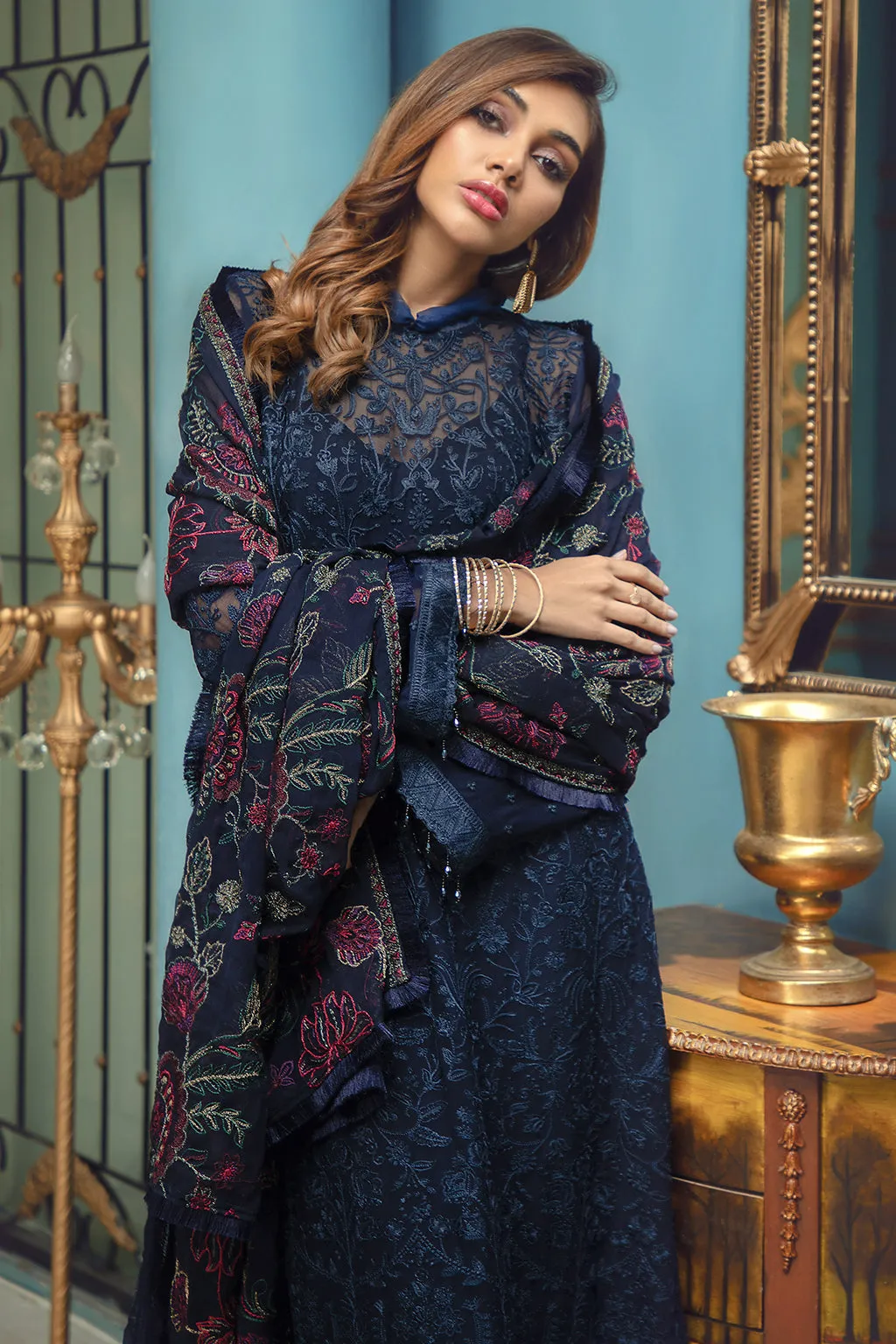 Zarif Rangrez Festive Chiffon Collection 2022 – Azure